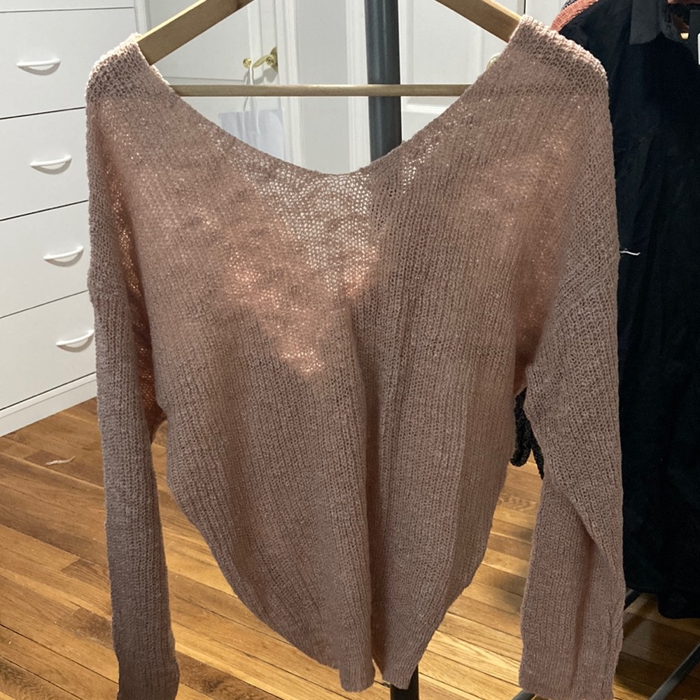 Women’s twist open back sweater
